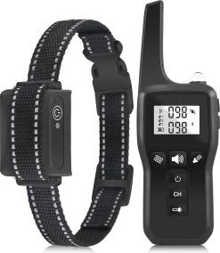 Anti Blafband EN Trainingshalsband In 1 - UNIEK SYSTEEM - 1000m Bereik - 100 Levels - Trainingsband - Antiblafband - Geluid En Vibratie/trilling - Grote En Kleine Honden - Waterdicht - Incl. E-book