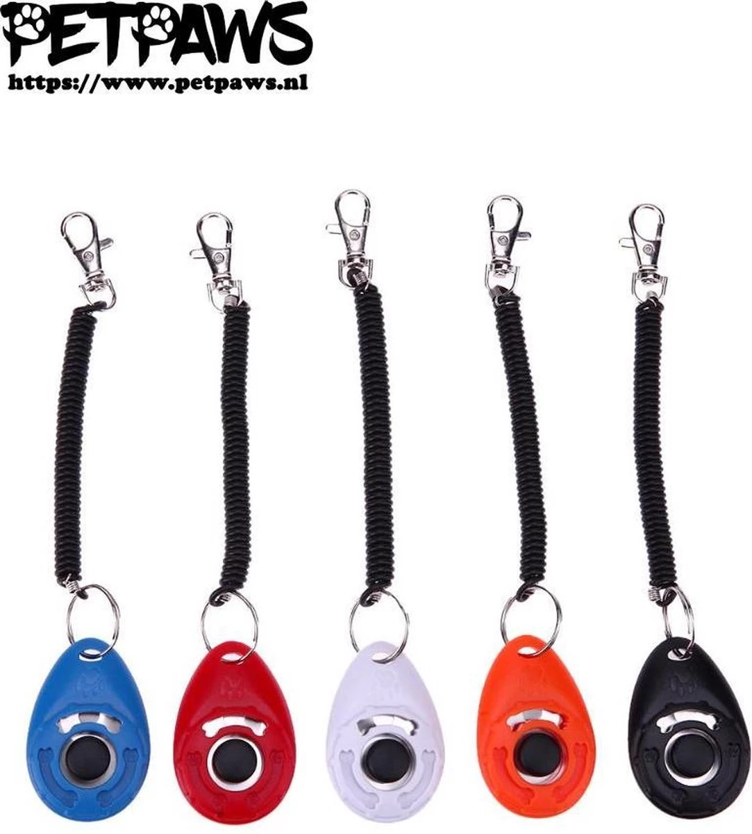 Merkloos PetPaws - Training Clicker Voor De Hond 1 Merkloos PetPaws - Training Clicker Voor De Hond