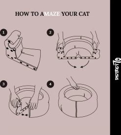 District 70 MAZE 3-in-1 Opvouwbare Kartonnen Kattenmand - Inclusief Catnip Balletje - Voor Slapen, Spelen En Krabben! -Pet Care Verkoop 1083x1200 3