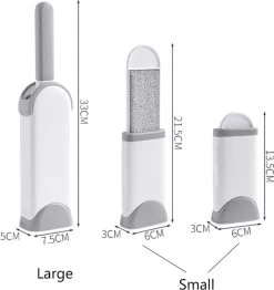 IGOODS - Pet Hair Remover - Hond & Kat Roller Brush - Dubbelzijdig Bont Ontharingsgereedschap Met Zelfreinigende Basis - Reismaatborstel - Voor Kleding - Bank - Tapijt - Autostoel GRIJS -Pet Care Verkoop 1133x1200