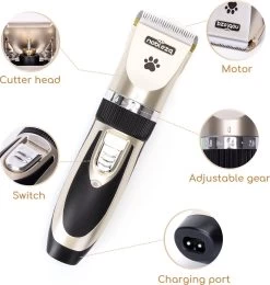 Nobleza B78 - Dieren Tondeuse Set - 4 Opzetkammen - Voor Huisdieren Katten & Honden - Draadloos 10 Nobleza B78 - Dieren Tondeuse Set - 4 Opzetkammen - Voor Huisdieren Katten & Honden - Draadloos -Pet Care Verkoop 1141x1200