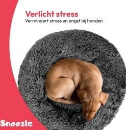 Snoozle Donut Hondenmand - Zacht En Luxe Hondenkussen - Wasbaar - Fluffy - Hondenmanden - 70cm - Grijs -Pet Care Verkoop 1165x1200 7