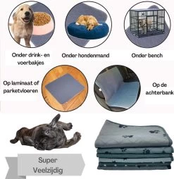 Sharon B - Puppy Training Pad - Plasmat - Beige Met Botjesprint - 80x90 Cm - Hondentoilet - Herbruikbaar - Wasbaar -Pet Care Verkoop 1167x1200 4