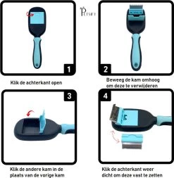 Petsify - Dierenborstel - Professionele 5 In 1 Hondenborstel - Voor Hond En Kat - Tweezijdig - Hondenkam - Kattenborstel - Kattenkam -Pet Care Verkoop 1170x1200
