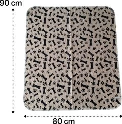 Sharon B - Puppy Training Pad - Plasmat - Beige Met Botjesprint - 80x90 Cm - Hondentoilet - Herbruikbaar - Wasbaar -Pet Care Verkoop 1176x1200 5