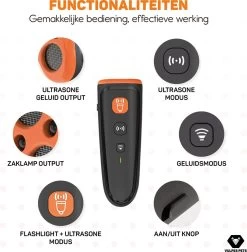Vulpes Pets® Ultrasone Anti Blaf Apparaat – 3-in-1 Anti Blaf Apparaat Pro - Diervriendelijk & Zonder Schok - Alternatief Anti Blafband - Voor Kleine & Grote Honden - Audio - Flashlight - USB-Oplaadbaar -Pet Care Verkoop 1177x1200 3