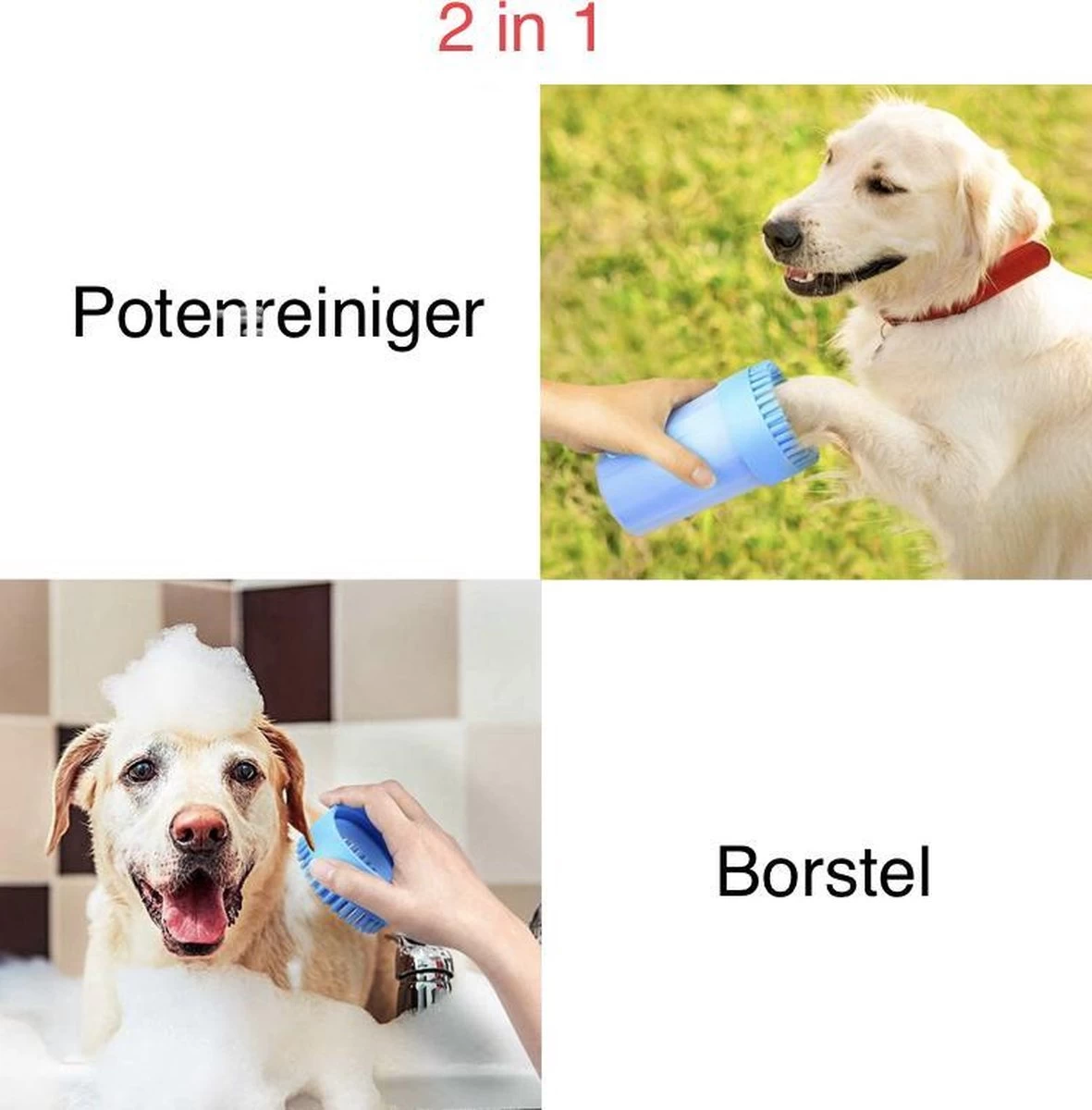 Fuzly - Hondenpoot Reiniger - + Handdoek - Hondenborstel - Hondenverzorging - Verzorging Hond - Hond Wassen - Blauw 3 Fuzly - Hondenpoot Reiniger - + Handdoek - Hondenborstel - Hondenverzorging - Verzorging Hond - Hond Wassen - Blauw - Afbeelding 3