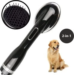 RoiPets® Hondenfohn 2 In 1 – 1000W - Honden Droger – Met Borstel - Waterblazer - Haar Verzorging - Honden Borstel Zwart - Honden/Katten/Dieren