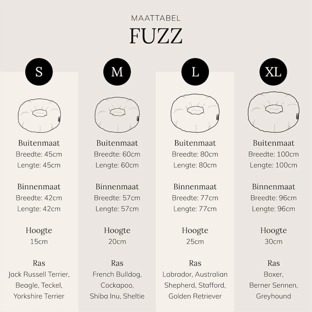 District 70 FUZZ - Hondenmand Comfortabel En Zacht Pluche - Zand, Oudroze, Donkergrijs En Lichtgrijs In S/M/L/XL - Maat: Large, Kleur: Zand 2 District 70 FUZZ - Hondenmand Comfortabel En Zacht Pluche - Zand, Oudroze, Donkergrijs En Lichtgrijs In S/M/L/XL - Maat: Large, Kleur: Zand - Afbeelding 2