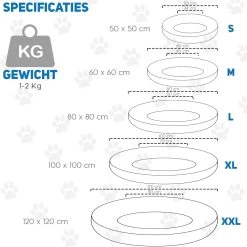 Pawzle Hondenmand - Donut Hondenkussen - Kattenmand - Bed Voor Honden & Katten - Wasbaar - 80cm - Zwart -Pet Care Verkoop 1199x1200 10