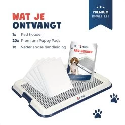 JC Pets Premium Pad Houder Met Rooster - Inclusief 20 Puppy Training Pads - Hondentoilet - Zindelijkheidstraining Hond -Pet Care Verkoop 1199x1200 3