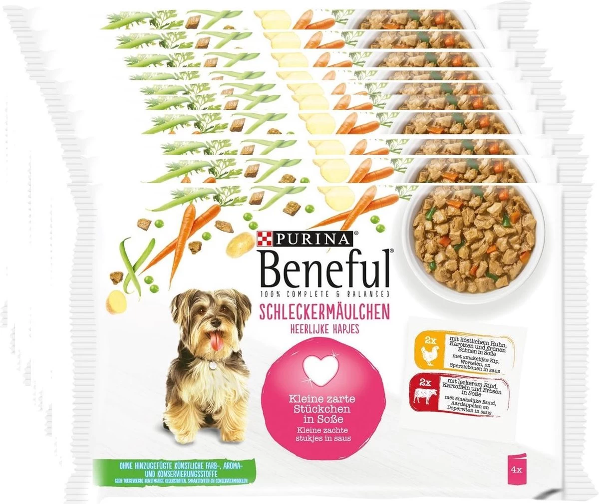 Beneful Pouch - Hondenvoer Kip & Rund In Saus - 40 X 100 G 1 Beneful Pouch - Hondenvoer Kip & Rund In Saus - 40 X 100 G