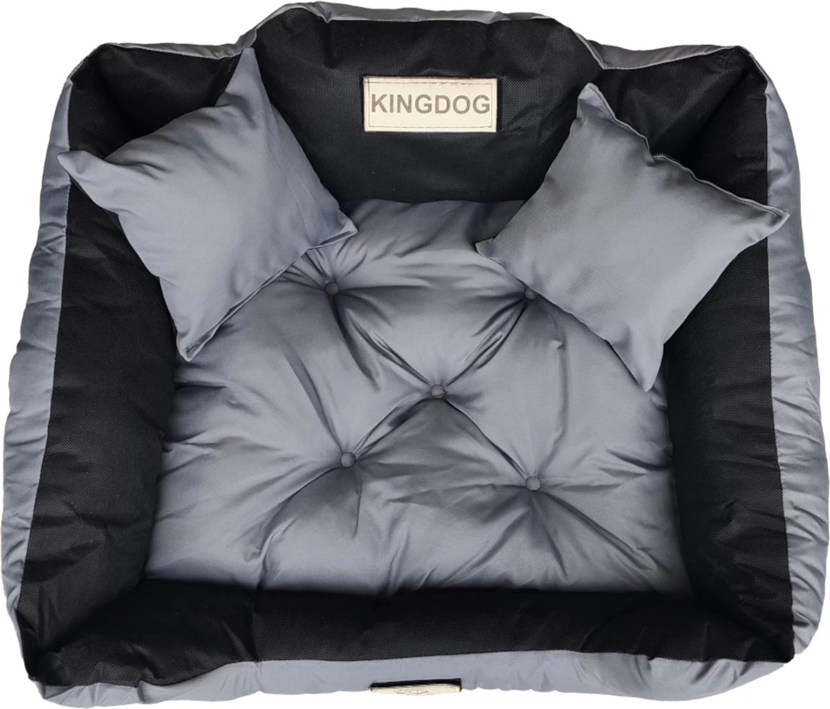 KingDog - Groot Honden- En Kattenbed 75 X 65 | Donkergrijs - Maat M 8 KingDog - Groot Honden- En Kattenbed 75 X 65 | Donkergrijs - Maat M - Afbeelding 8