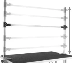 Tectake - Honden Trimtafel Met Twee Lussen - Zwart/zilver- 402893 -Pet Care Verkoop 1200x1051