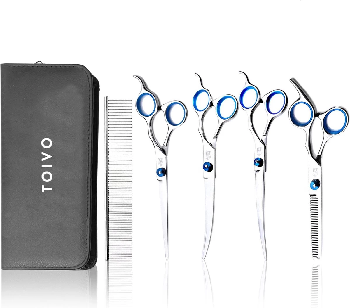 Toivo Schaar Voor Dieren - Zilver - Effileerscharen - Honden Scharenset - Dierenschaar - Set 5 Stuks - Trimscharen - Trimset - Uitdunschaar Hond - Schaar Honden 1 Toivo Schaar Voor Dieren - Zilver - Effileerscharen - Honden Scharenset - Dierenschaar - Set 5 Stuks - Trimscharen - Trimset - Uitdunschaar Hond - Schaar Honden