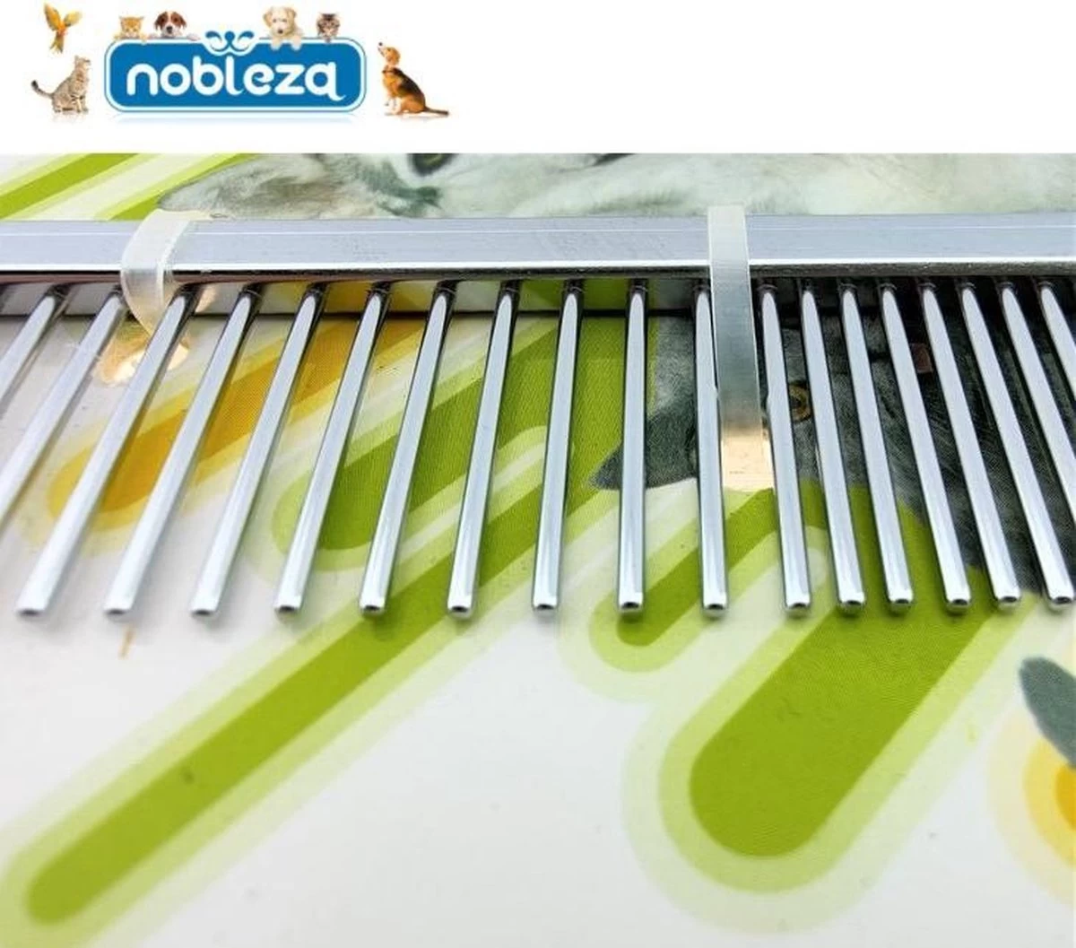 Nobleza Dierenkam - Vachtkam - Hondenkam - Kattenkam - RVS - Grof En Fijn 3 Nobleza Dierenkam - Vachtkam - Hondenkam - Kattenkam - RVS - Grof En Fijn - Afbeelding 3