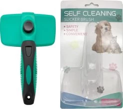 ElegaPet Hondenborstel Groen - Hondenhaar Verwijderen - Kat En Hondenkam - Slickerborstel Hond En Kat - Groomer - Ondervacht Kam Hond - Borstel Hond - Hondenborstel Langharig En Kortharig - Slickerborstel - Anti Klit/Knopen/Huidschilfers -Pet Care Verkoop 1200x1062