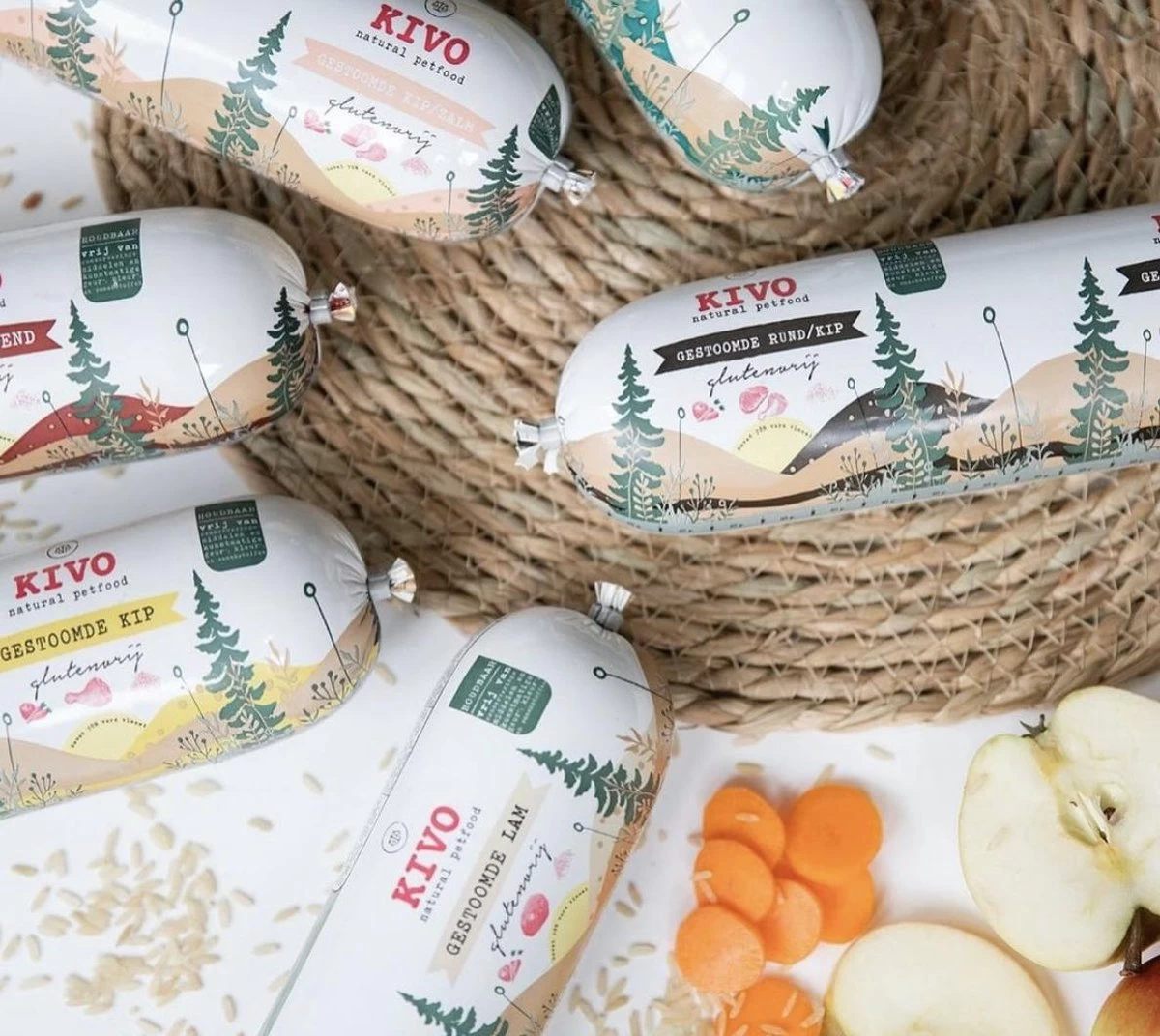 Kivo Petfood Houdbare Worsten INTRODUCTIEDOOS 6 X 600 Gram Smaken: Rund, Kip, Rund & Kip, Kip & Zalm, Eend En Lam - Zacht Gestoomd Vlees - Glutenvrij Geen Fratsen 6 Kivo Petfood Houdbare Worsten INTRODUCTIEDOOS 6 X 600 Gram Smaken: Rund, Kip, Rund & Kip, Kip & Zalm, Eend En Lam - Zacht Gestoomd Vlees - Glutenvrij Geen Fratsen - Afbeelding 6