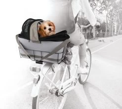 Zoofari Fiets Hondenmand - Max. Belasting: 6 Kg - Met Geïntegreerd Signaaltoon - Ca. 47 X 29 X 45 Cm (l X B X H) - Stevig Metalen Frame Voor Montage Op De Bagagedrager - Met Zijdelingse Gaasafdekkingen Voor Een Goede Luchtcirculatie - Uitneembare Tas