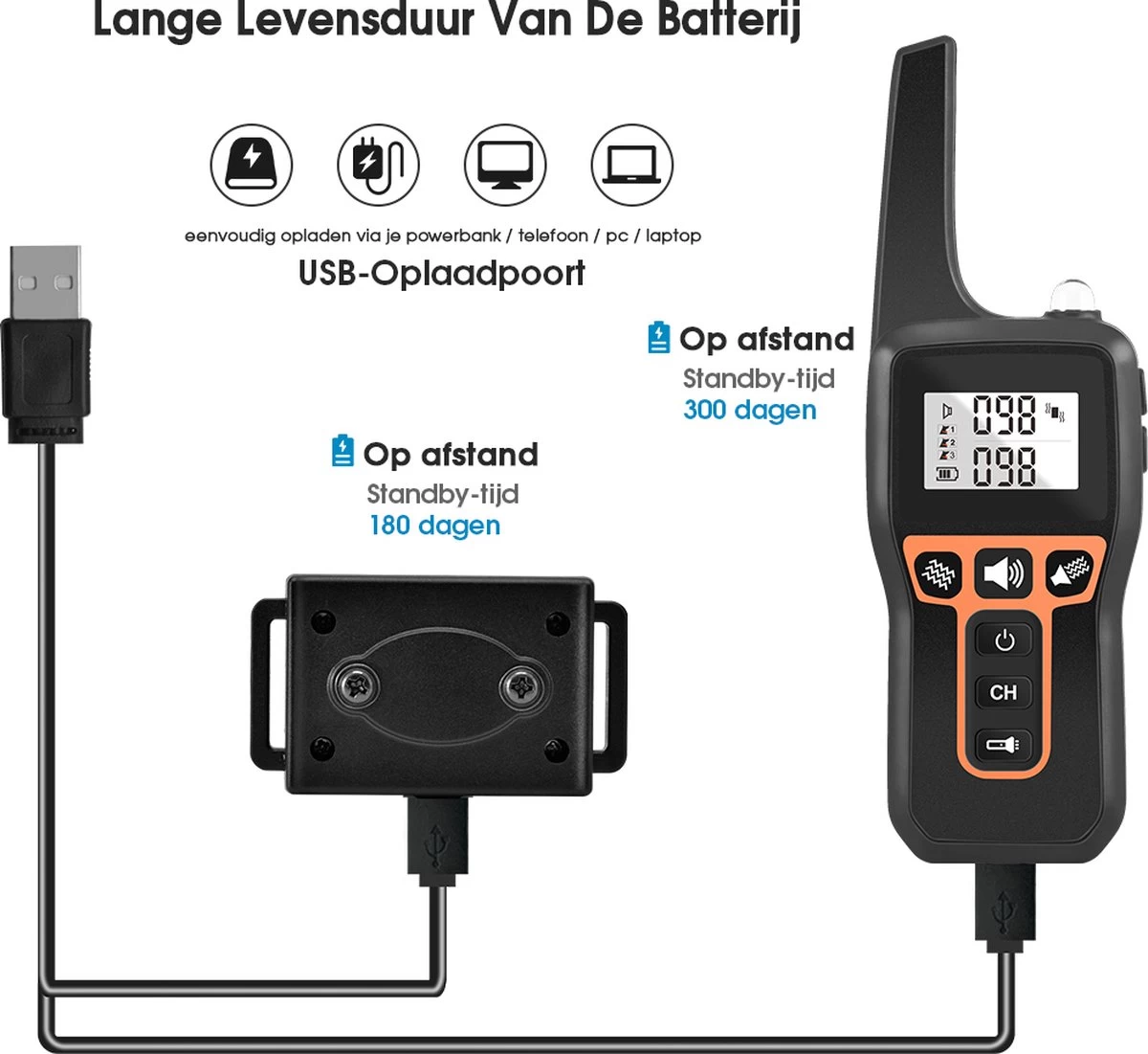 Anti Blafband EN Trainingshalsband In 1 - UNIEK SYSTEEM - 1000m Bereik - 100 Levels - Trainingsband - Antiblafband - Teletac - Geluid En Vibratie/trilling - Grote En Kleine Honden - Volledig Waterdicht - Anti Blafband 6 Anti Blafband EN Trainingshalsband In 1 - UNIEK SYSTEEM - 1000m Bereik - 100 Levels - Trainingsband - Antiblafband - Teletac - Geluid En Vibratie/trilling - Grote En Kleine Honden - Volledig Waterdicht - Anti Blafband - Afbeelding 6