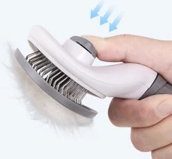 Kattenborstel - Hondenborstel - Pluizenverwijderaar - Haarverwijderaar Voor Huisdieren - Hondenkam - Kattenkam - Huisdierhaar Verwijderaar - Ontpluizer - Kattenhaar & Hondenhaar Verwijderaar - Voor Langharig & Kortharig - Grijs -Pet Care Verkoop 1200x1109