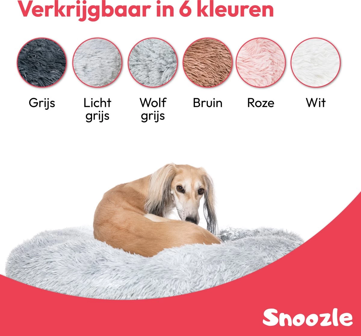 Snoozle Donut Hondenmand - Zacht En Luxe Hondenkussen - Wasbaar - Fluffy - Hondenmanden - 60cm - Lichtgrijs 6 Snoozle Donut Hondenmand - Zacht En Luxe Hondenkussen - Wasbaar - Fluffy - Hondenmanden - 60cm - Lichtgrijs - Afbeelding 6
