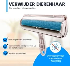 Luxgoods Huisdierhaar Verwijderaar - Blauw - Kunststof- Huisdierhaar Verwijderaar - Hondenhaar - Pluizenborstel -Pet Care Verkoop 1200x1128 2