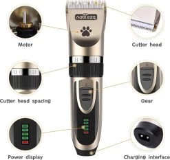 Nobleza Dieren Tondeuse Set - 4 Opzetkammen - Draadloos - Voor Huisdieren Katten & Honden -Pet Care Verkoop 1200x1133 2