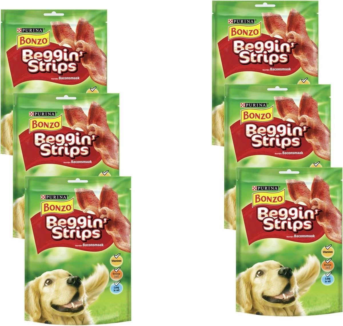 Bonzo Beggin' Strips - Hondensnacks Bacon - 6 X 120g 5 Bonzo Beggin' Strips - Hondensnacks Bacon - 6 X 120g - Afbeelding 5