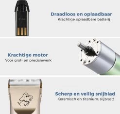 LifeGoods Hondentondeuse - Voor Katten En Honden - Complete Set - 5 Standen - Draadloos - Oplaadbaar - Goud/Zwart -Pet Care Verkoop 1200x1143 6