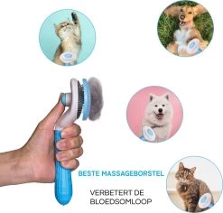 Lorell Pet Company Kattenborstel/Hondenborstel - Borstel Voor Langharig/kortharig -Hondenhaar En Kattenhaar Verwijderaar - Blauw -Pet Care Verkoop 1200x1145 2