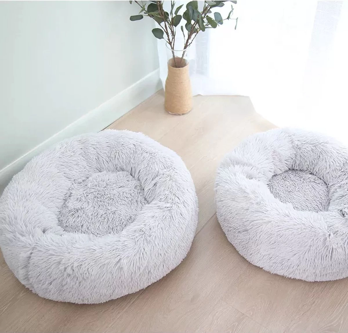 Bonbox Shop - Maat S - Donut Bed In Wit - Dierenmand Voor Katten, Kittens En Kleine Honden - Knus Mandje - Donutbed Diameter 40 Cm - Anti Anxiety 2 Bonbox Shop - Maat S - Donut Bed In Wit - Dierenmand Voor Katten, Kittens En Kleine Honden - Knus Mandje - Donutbed Diameter 40 Cm - Anti Anxiety - Afbeelding 2