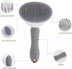 Lorell Pet Company Kattenborstel/Hondenborstel - Borstel Voor Langharig/kortharig -Hondenhaar En Kattenhaar Verwijderaar - Grijs -Pet Care Verkoop 1200x1155 1