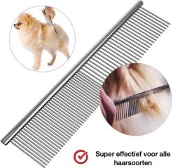 Merkloos Anti-Klit- Kam - Haarverwijderaar Voor Huisdieren - Pijnloos - Roestvrijstaal - Huisdiervriendelijk -Pet Care Verkoop 1200x1161 3