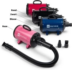 Nuvoo Professionele Hondenföhn / Waterblazer / Hondenborstel Met 3 Opzetstukken - Verstelbare Vermogen Tot 2200W - Warme / Koude Stand - Blauw -Pet Care Verkoop 1200x1164 2