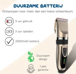Pawwy Dieren Tondeuse Set Draadloos Voor Honden En Katten – Voor Dikke Vacht - Hondentondeuse – Hondentrimmer - Scheerapparaat - Goud -Pet Care Verkoop 1200x1165 1