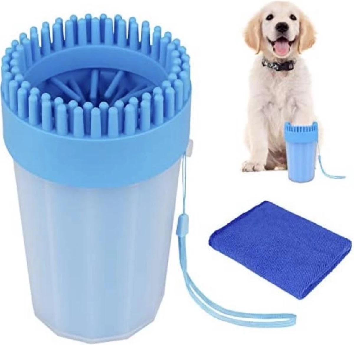 Fuzly - Hondenpoot Reiniger - + Handdoek - Hondenborstel - Hondenverzorging - Verzorging Hond - Hond Wassen - Blauw 1 Fuzly - Hondenpoot Reiniger - + Handdoek - Hondenborstel - Hondenverzorging - Verzorging Hond - Hond Wassen - Blauw