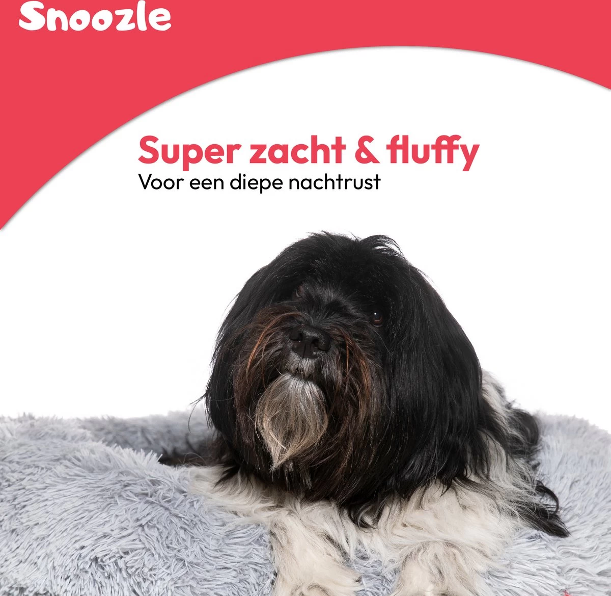 Snoozle Donut Hondenmand - Zacht En Luxe Hondenkussen - Wasbaar - Fluffy - Hondenmanden - 60cm - Lichtgrijs 2 Snoozle Donut Hondenmand - Zacht En Luxe Hondenkussen - Wasbaar - Fluffy - Hondenmanden - 60cm - Lichtgrijs - Afbeelding 2