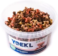 YOEKL Mixtrainers 1500 Gram Voordeelemmer - Kip/Lam/Rund/Vis Hondensnacks - Beloningssnoep - Trainingssnoep -Pet Care Verkoop 1200x1172 7
