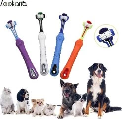 Merkloos Tandenborstel - Voor Huisdieren - Honden - 3 Zijdig - Multi-Hoek - Schoonmaken - Tanden - Slechte Adem - Tandsteen - Tandenborstel - Gezondheid - Blauw -Pet Care Verkoop 1200x1173 10