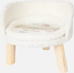 Kattenmand Met Poten - Honden Mand Op Pootjes Voor Puppy's - Waterproof - Wit - Huisdier Gadget/accessoire - Kerst Cadeau - Kerstmis - Sinterklaas - Voor Haar - Teddy Stof Kitten