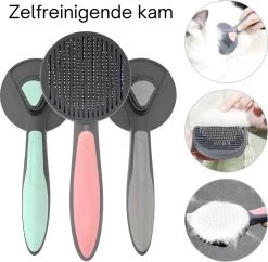 Pakeway T9 - Kattenborstel - Zelfreinigende Kattenkam - Roze - Massageborstel - 19,3 Cm -Pet Care Verkoop 1200x1174 3