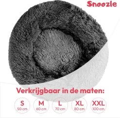 Snoozle Donut Hondenmand - Zacht En Luxe Hondenkussen - Wasbaar - Fluffy - Hondenmanden - 70cm - Grijs -Pet Care Verkoop 1200x1178 9