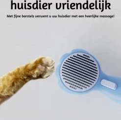 Smarge | Hondenborstel | Kattenborstel | Blauw | Zelfreinigend | Dierenborstel | Met Pluis Verwijderaar | Kattenkam | Hondenkam | Kattenhaar Verwijderaar | Lang/kortharig | Huisdieren -Pet Care Verkoop 1200x1189 1