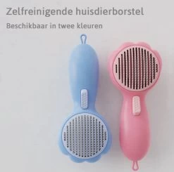 Smarge | Hondenborstel | Kattenborstel | Blauw | Zelfreinigend | Dierenborstel | Met Pluis Verwijderaar | Kattenkam | Hondenkam | Kattenhaar Verwijderaar | Lang/kortharig | Huisdieren -Pet Care Verkoop 1200x1189