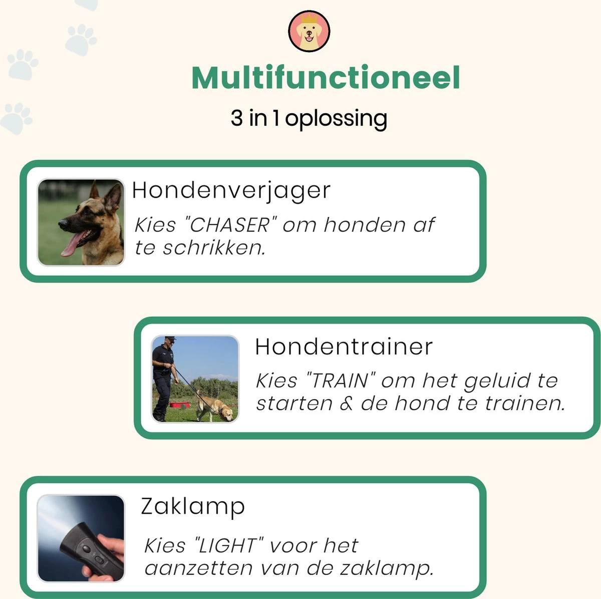 Dierboel Professionele Anti Blaf Apparaat 2022 - Diervriendelijke Ultrasoon Anti Blaf Apparaat - Voor Het Trainen Van Kleine & Grote Honden - Zonder Schok 5 Dierboel Professionele Anti Blaf Apparaat 2022 - Diervriendelijke Ultrasoon Anti Blaf Apparaat - Voor Het Trainen Van Kleine & Grote Honden - Zonder Schok - Afbeelding 5