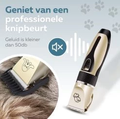 BYER Professionele Dieren Tondeuse Set - Voor Huisdieren Katten & Honden - Draadloos - Oplaadbare Pet Trimmer - Dog Tondeuze Clipper - 5 Standen & Vier Opzetkammen - Low Noise -Pet Care Verkoop 1200x1197 4