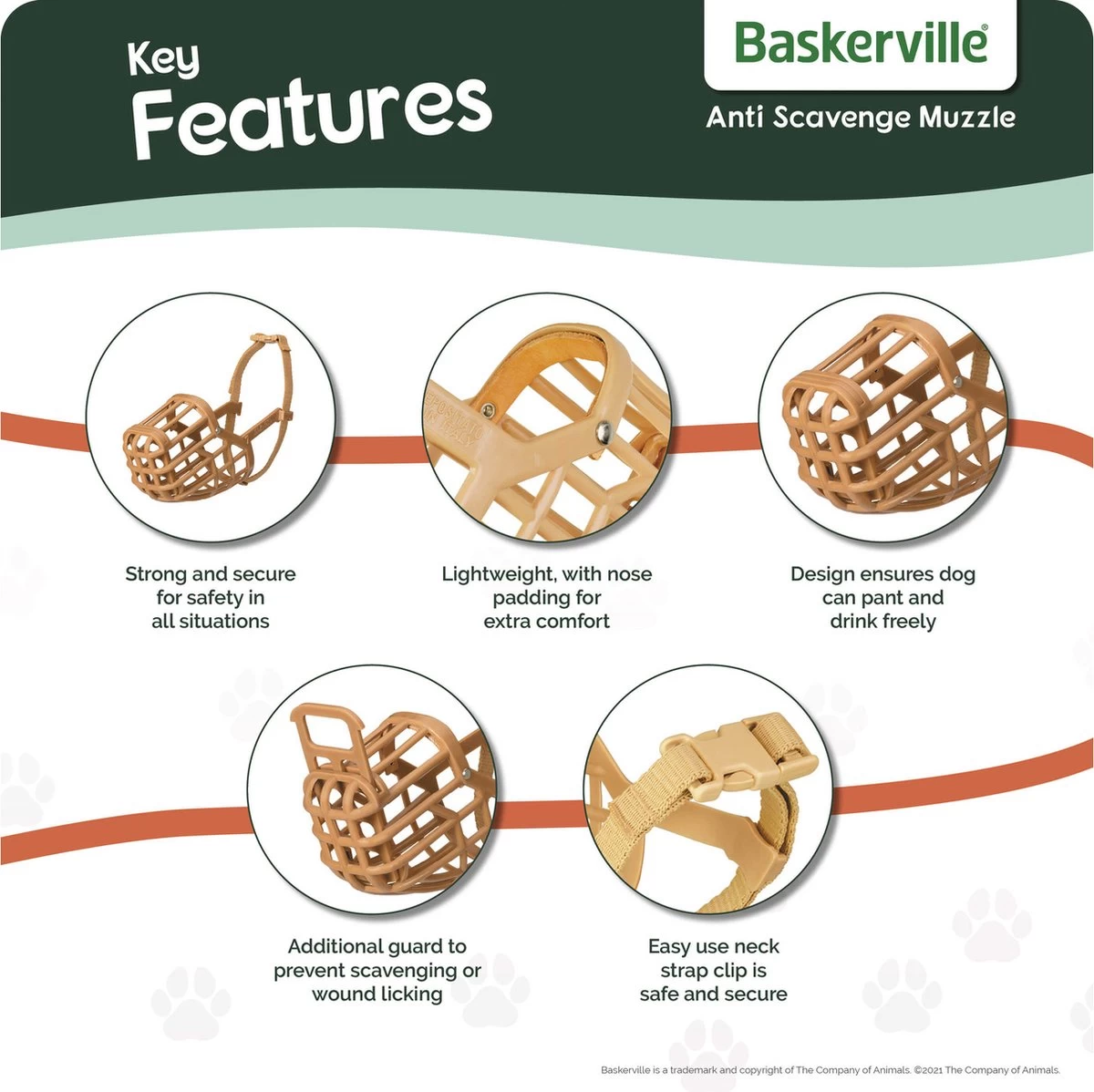 Baskerville Classic Muzzle Muilkorf - Maat 5 9 Baskerville Classic Muzzle Muilkorf - Maat 5 - Afbeelding 9