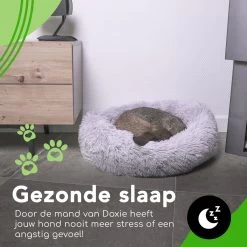 Doxie® Hondenmand – Kattenmand – ⌀ 100 Cm – Met Afneembare Hoesje – Lichtgrijs -Pet Care Verkoop 1200x1200 1037