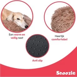 Snoozle Donut Hondenmand - Zacht En Luxe Hondenkussen - Wasbaar - Fluffy - Hondenmanden - 100cm - XXL - Dark Coffee -Pet Care Verkoop 1200x1200 1046